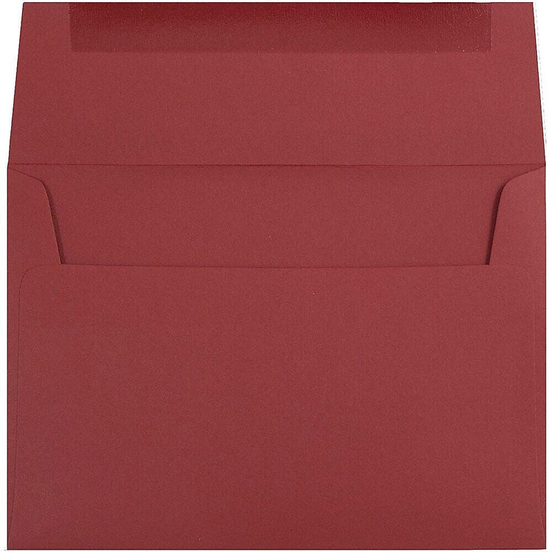 JAM Paper A6 Booklet Envelope 4 3/4" x 6 1/2", Dark Red, 100/Pack (157458d)