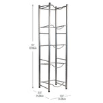 Mind Reader 5-Shelf Metal Mobile Water Jug Stand Holder, Silver (5TJUG-SIL)