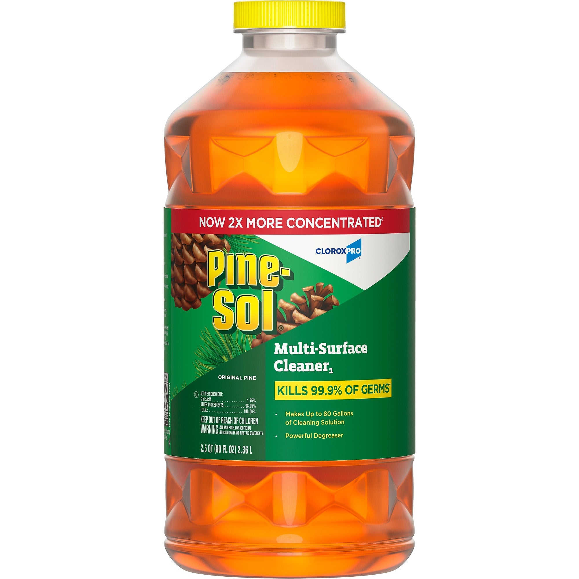 Pine-Sol Disinfecting Multi-Surface Cleaner Degreaser, Original Pine, 80 Fl. Oz. (60606)