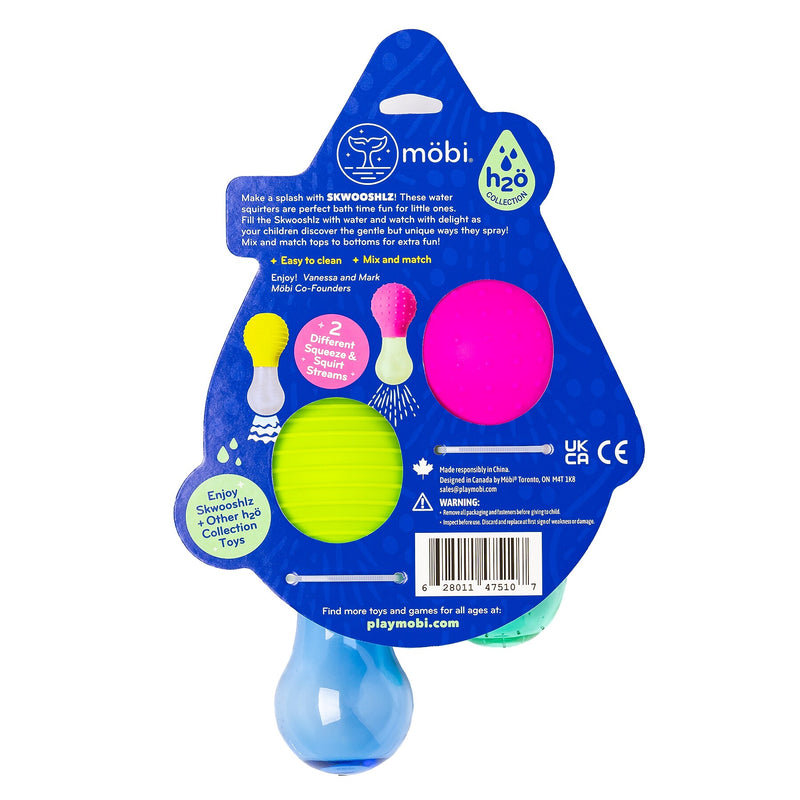 Mobi Skwooshlz Water Squeeze Bulbs, Multicolored, 2/Pack (MGMSKW1)