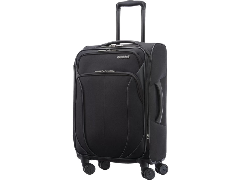 American Tourister 4 KIX 2.0 20" Carry-On Suitcase, 4-Wheeled Spinner, Black (142352-1041)