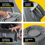 Rubbermaid® Brute® Vented Trash Receptacle without Lid, 55 Gallons, Gray (FG265500GRAY)