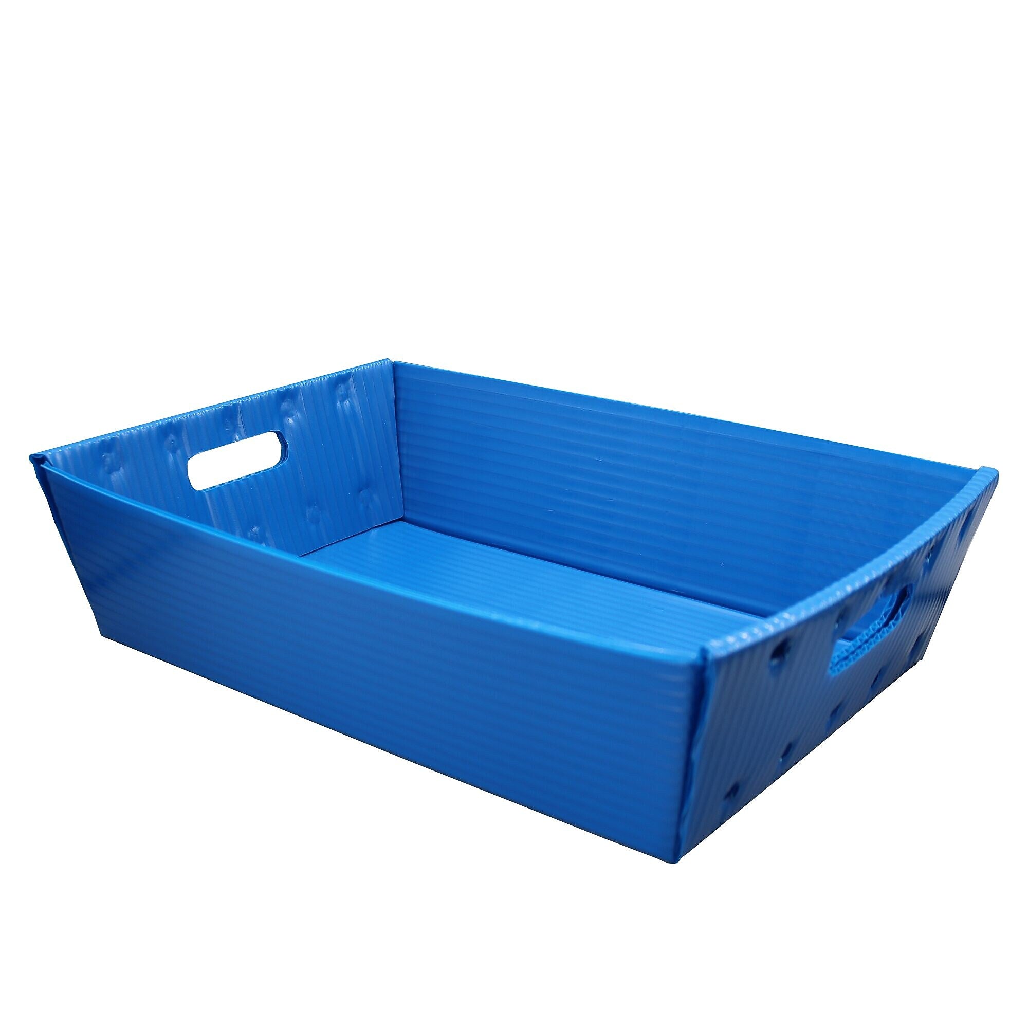 Flipside Corrugated Plastic Letter Tray, Blue, 4/Pack (40362)