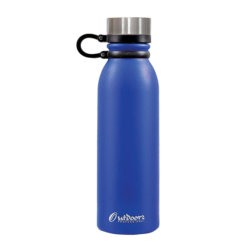 Outdoors Professional Stainless Steel Double Wall Insulated Travel Bottle, 20 oz., Blue (OUTD1312)