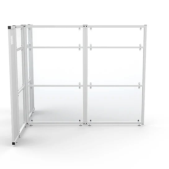 VersaDesk WorkNest 66"H x 79.5"W T-Shaped Cubicle Panel Workstation, White (WNCT-7296-W)