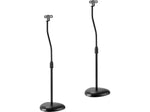 Mount-It! Height-Adjustable Speaker Floor Stand, Black, 2/Pack (MI-1232)