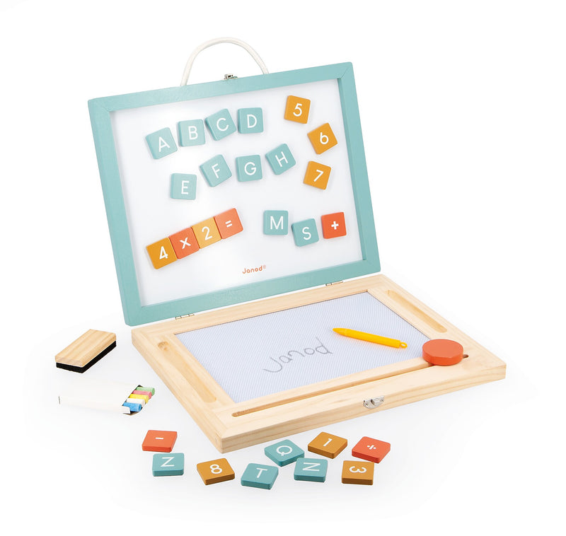 Janod Magnetic 4-in-1 Mobile Board, Multicolor (J09626)
