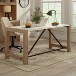 Sauder Dixon City 66"W Executive Business Desk, Brushed Oak (432892)