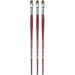 da Vinci COLLEGE Oil and Acrylic Synthetic Student Filbert Brush, 3 Brushes/Pack (DVXVA875012-3)