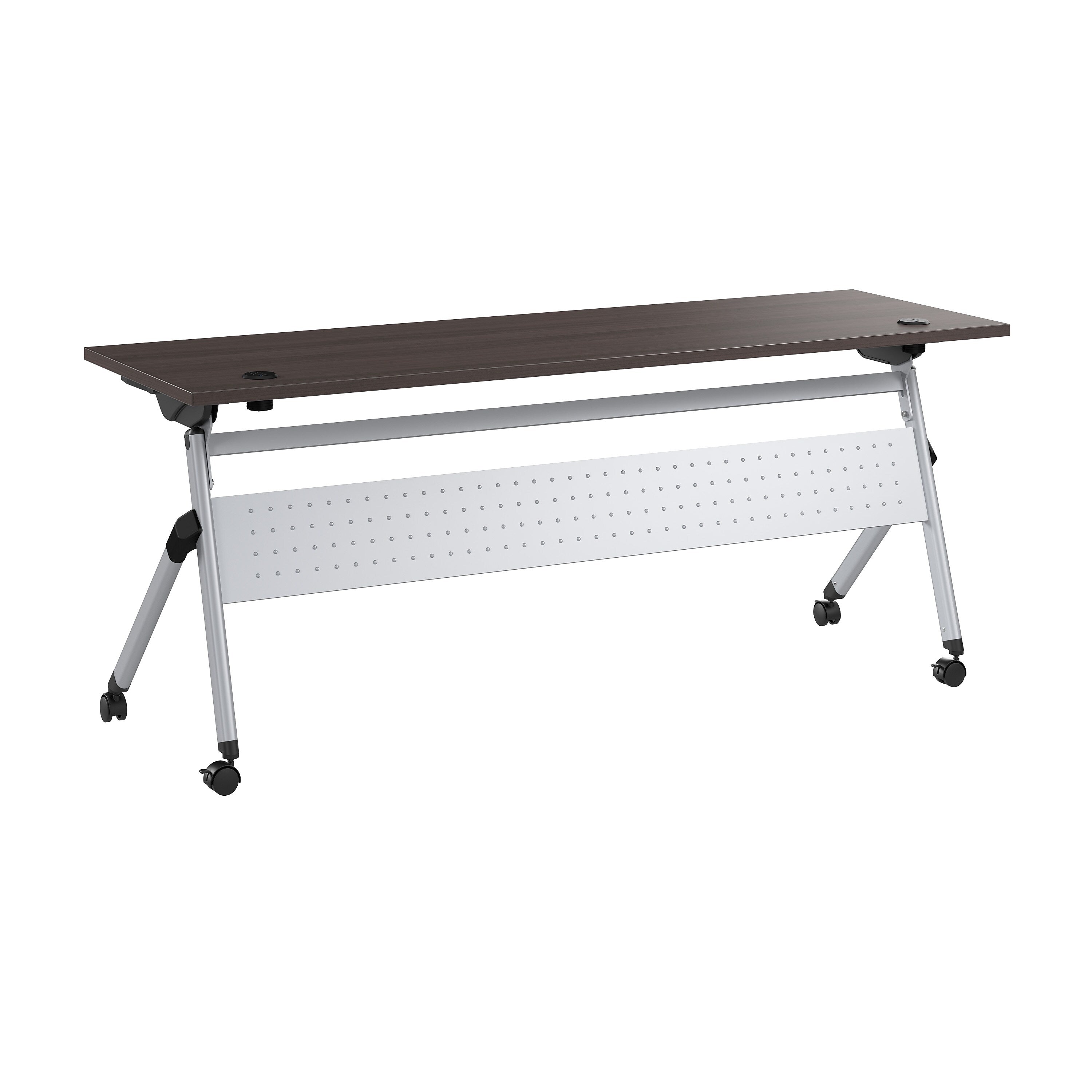 Bush Business Furniture Envision 72"W Foldable Training Room Table, Storm Gray (NVS010SG)