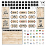 Creative Teaching Press Black, White, and Wood Calendar Set Bulletin Board Set, 87/Set (CTP10920)