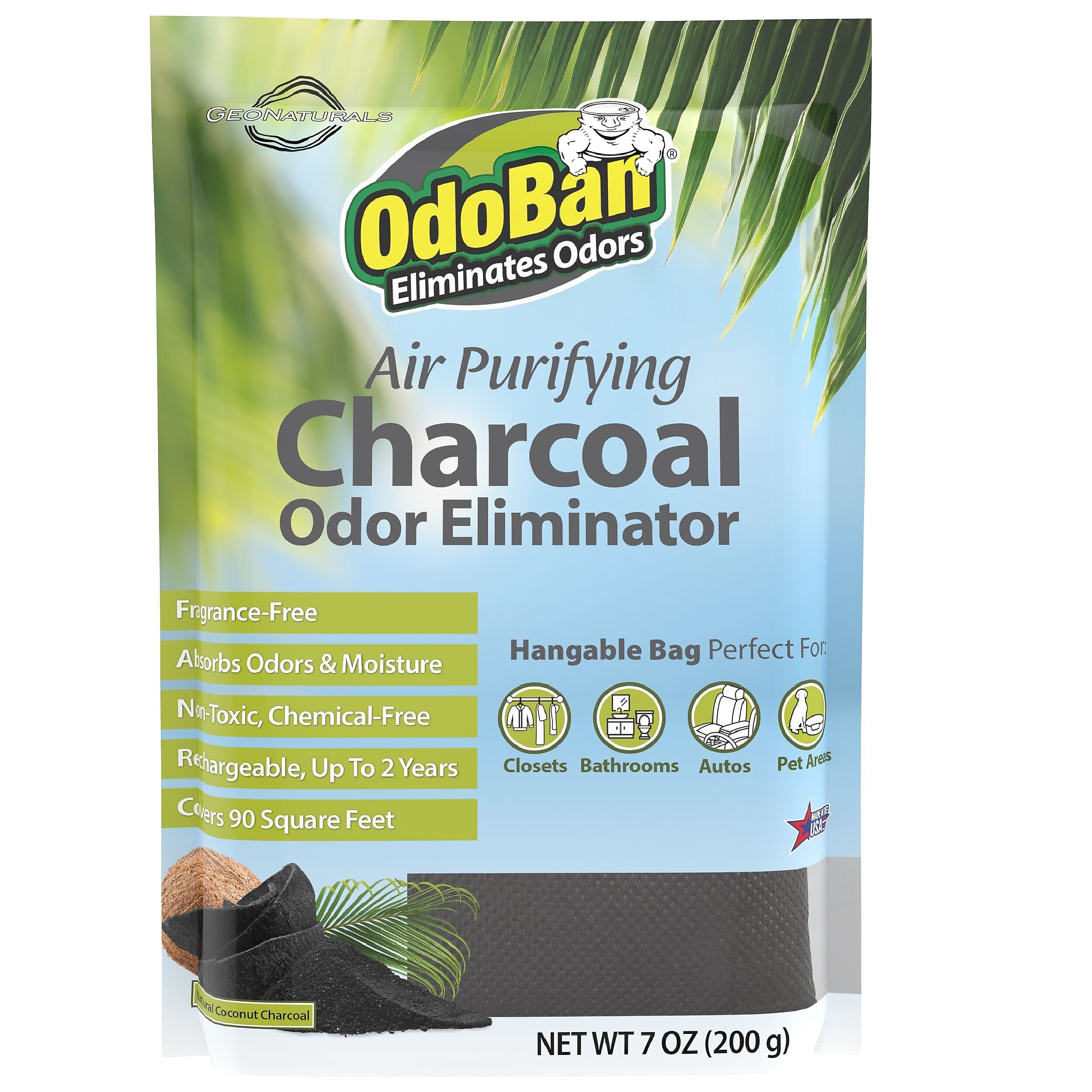 OdoBan Air Purifying Charcoal Deodorizer Solid, 7 oz. (9760A61-200M)