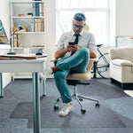 Floortex Cleartex Ultimat Lipped Chair Mat for Carpets up to 1/2", 35" x 47", Clear Polycarbonate (FC118923LR)