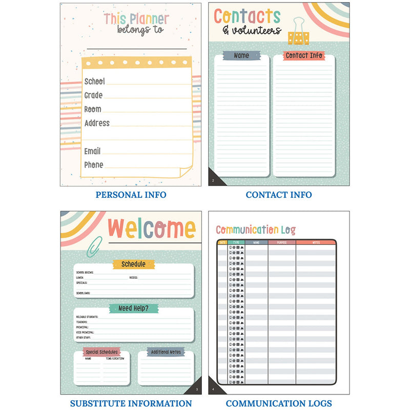 Carson Dellosa Education We Belong Undated Lesson Planner, 8" x 11", 128 Pages (CD-105047)