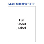 Avery Inkjet Shipping Labels, 8 1/2" x 11", Matte Clear, 25 Labels/Pack (8665)