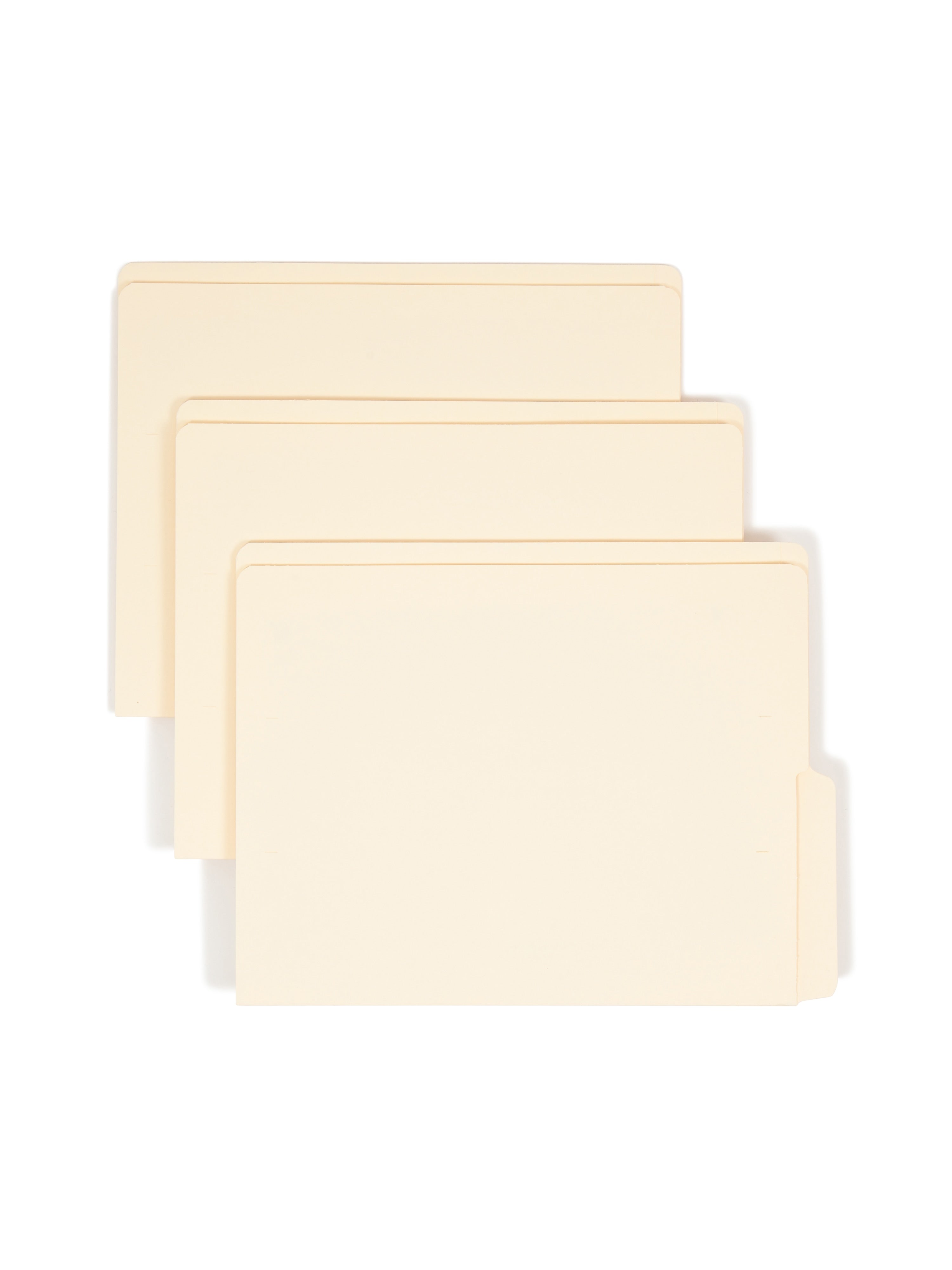 Smead Shelf-Master Reinforced End-Tab 2-Tab File Folders, Bottom Position, Letter Size, Manila, 100/Box (24128)