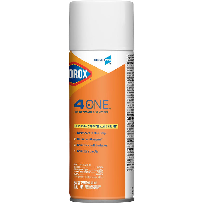 CloroxPro Clorox 4 in One Disinfectant & Sanitizer, Citrus, 14 oz. Can (31043)