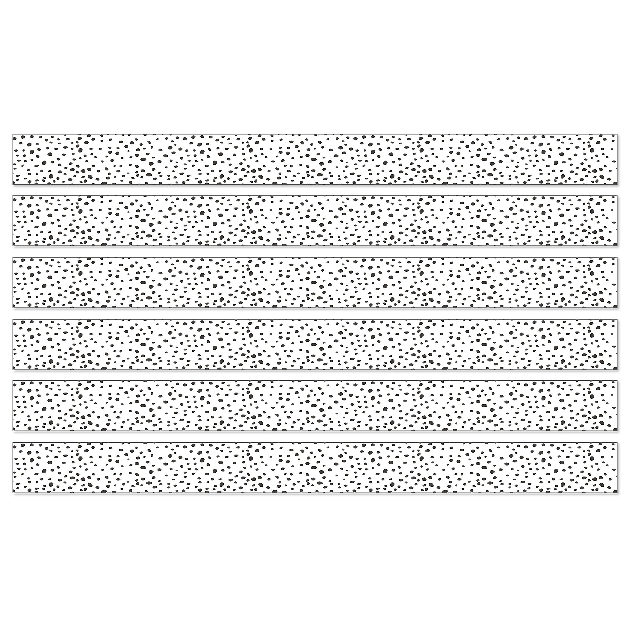 Carson Dellosa Education We Belong Straight Borders Per Bundle, 3"x 3', Black Dots, 6/Bundle (CD-108495-6)
