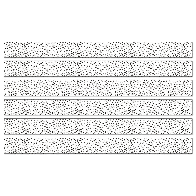 Carson Dellosa Education We Belong Straight Borders Per Bundle, 3"x 3', Black Dots, 6/Bundle (CD-108495-6)