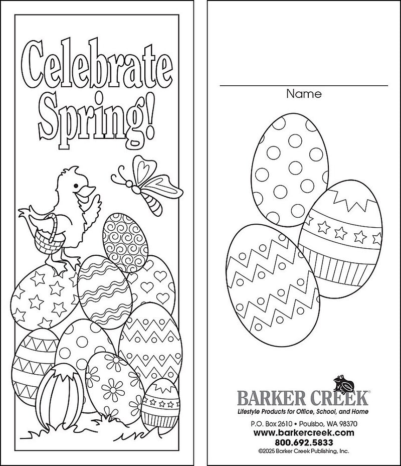 Barker Creek Celebrate Spring Bookmark Set, 60/Pack (LL2196)