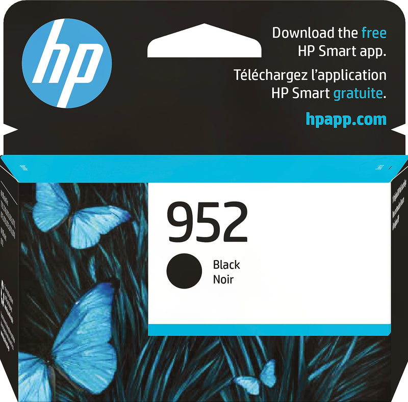 HP 952 Black Standard Yield Ink Cartridge, Prints up to 900 Pages (F6U15AN#140)
