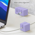 Function101 Cable Blocks, Magnetic Cable Organizers, Purple, 3/Pack (F101-CBXP3)