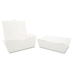ChampPak Carryout Boxes, #3, 7.75 x 5.5 x 2.5, White, Paper, 200/Carton