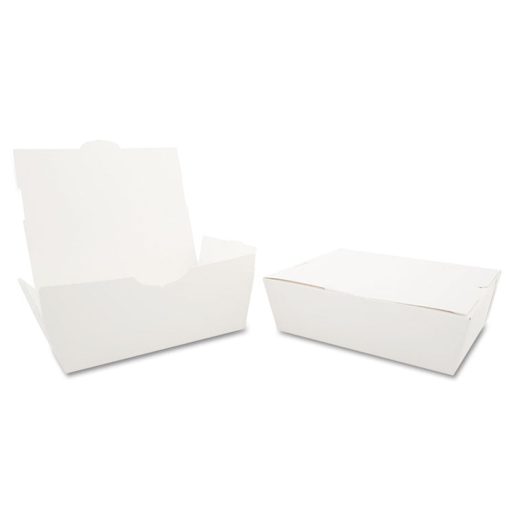 ChampPak Carryout Boxes, #3, 7.75 x 5.5 x 2.5, White, Paper, 200/Carton