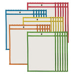 Charles Leonard Dry Erase Pockets, 9" x 12", Assorted Colors, Set of 30 (CHL29030)