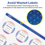 Avery Waterproof Laser/Inkjet Round Labels, 2 1/2" Dia, White, 72 Labels/Pack (22856)