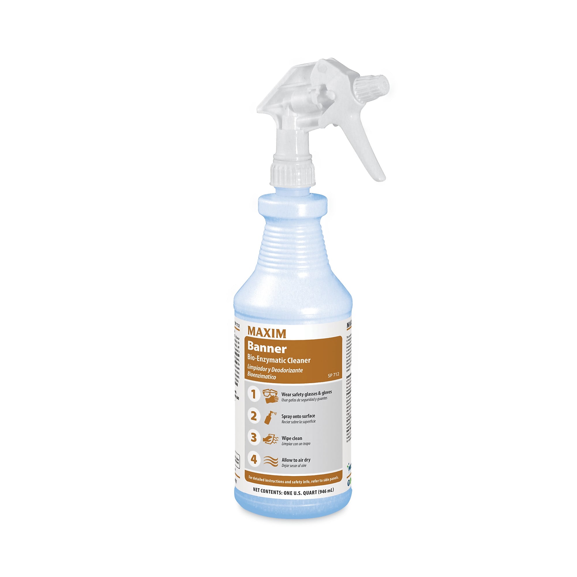 Maxim Banner Bio-Enzymatic Cleaner, Safe-to-Ship, Fresh Scent, 32 oz Bottle, 6/Carton (MLB07120086)