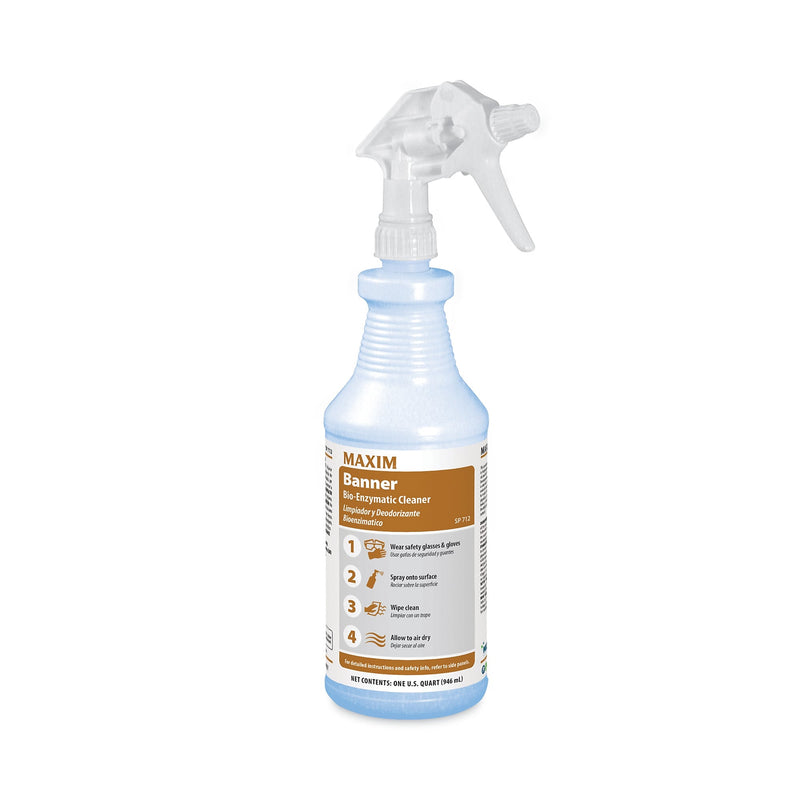 Maxim Banner Bio-Enzymatic Cleaner, Safe-to-Ship, Fresh Scent, 32 oz Bottle, 6/Carton (MLB07120086)