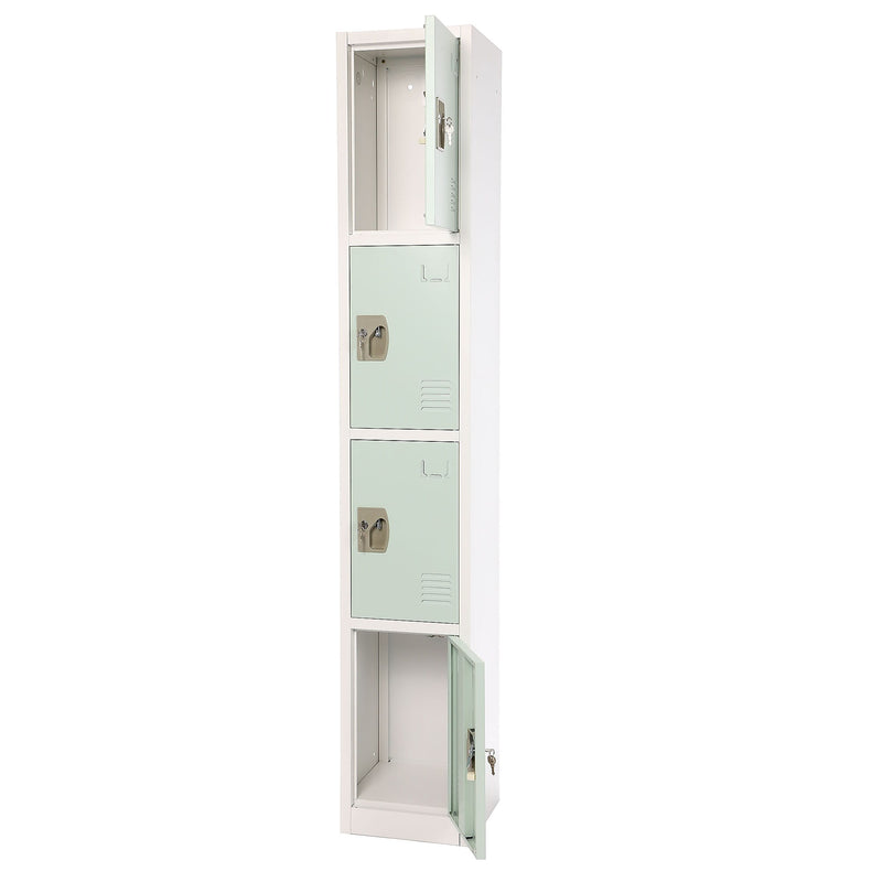 AdirOffice 72" 4-Tier Misty Green Storage Locker (ADI629-204-MGRN)
