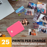 Kodak Step Mobile Zero Ink Instant Photo Printer, Single-Function, Pink (RODMP20AMZP)