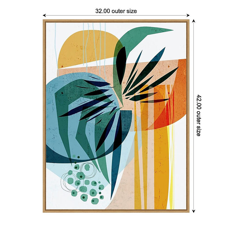 Amanti Art Summer Tropics by Ishita Banerjee Framed Canvas Wall Art Print, 32" x 42" (A42677747808)