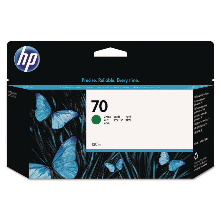HP 70, (C9457A) Green Original Ink Cartridge, 20/Carton