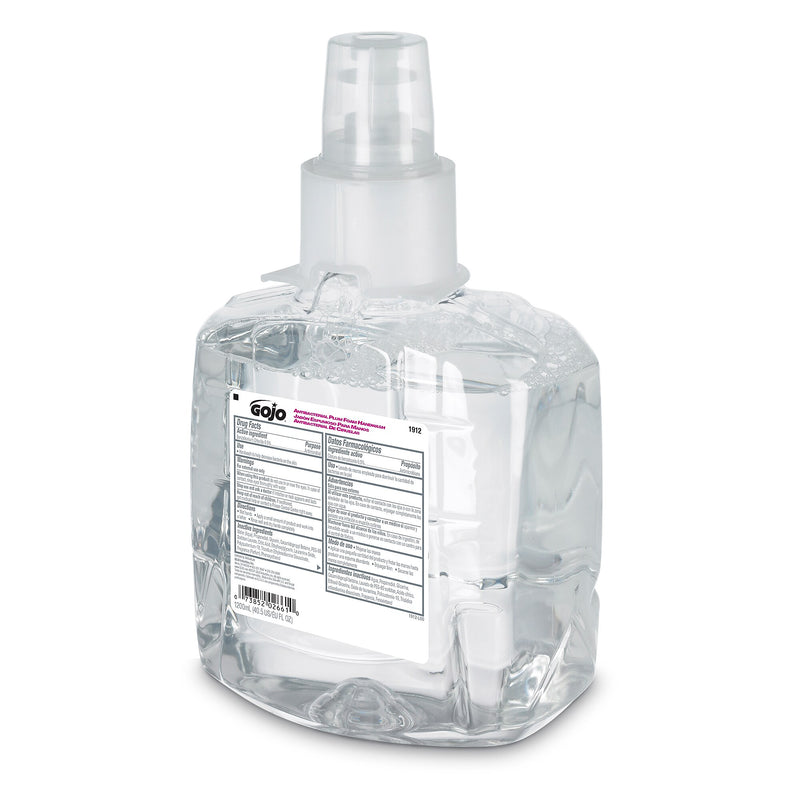 GOJO Antibacterial Foaming Hand Soap Refill for LTX 12 Dispenser, Plum Scent, 1200 ml, 2/Carton (1912-02)