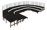 NPS 3-Level Seated Choral Riser Configuration, Black Carpet (SCRC36C10)