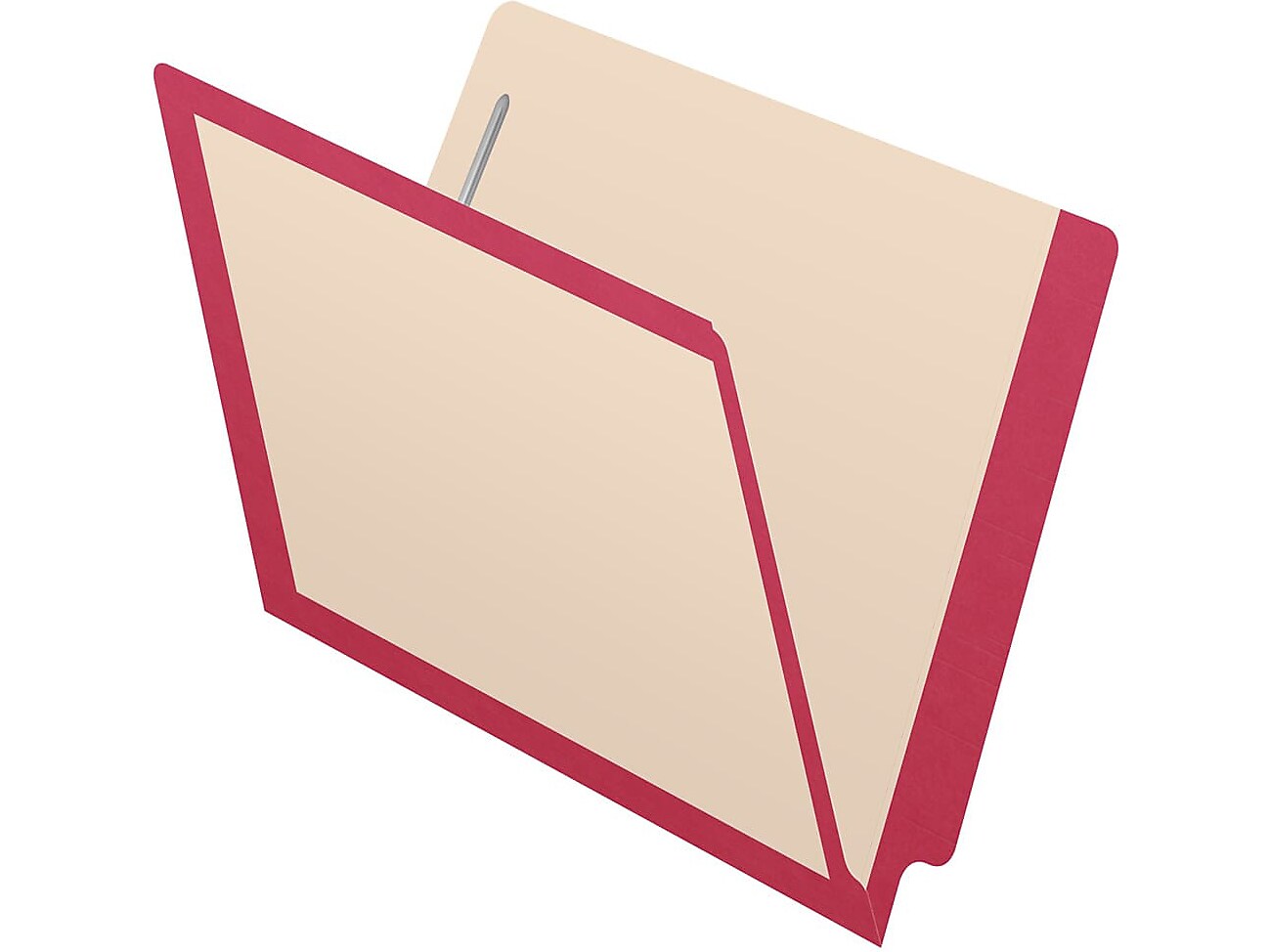 Medical Arts Press Reinforced End Tab File Folder, Straight-Cut, Letter Size, Manila/Red, 50/Box (S-09473-RED)