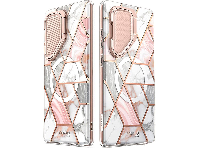 i-Blason Cosmo Cute Marble Pink MagSafe Case for Samsung Galaxy S24 Ultra, Shock-Absorbing