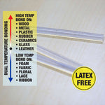 Bazic Dual-Temp Mini Hot Glue Sticks, Clear, 100/Pack, 2 Packs/Bundle(BAZ2091-2)