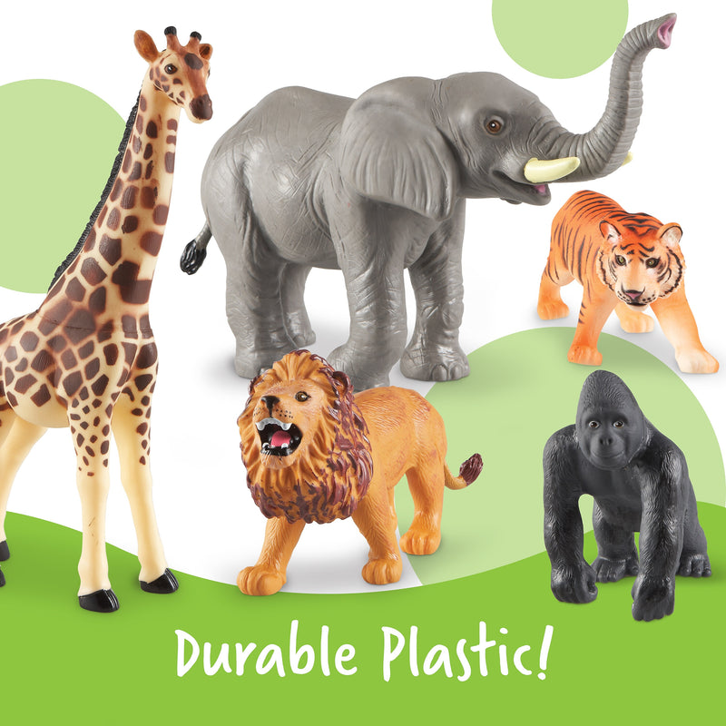 Learning Resources Jumbo Jungle Animals, Set of 5 (LER0693)