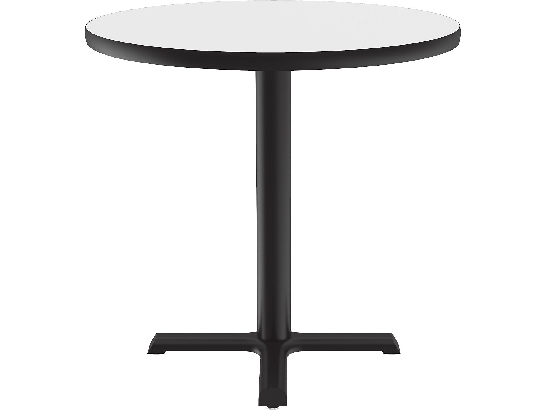 Correll 24" Round Dry-Erase Markerboard Cafe Table, Frosty White/Black (BXT24DER-80)