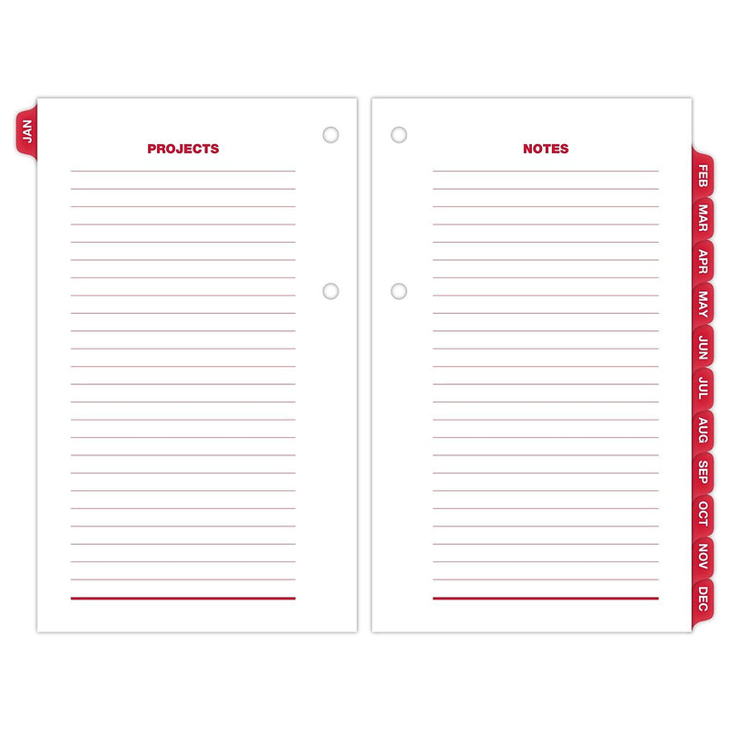 2026 AT-A-GLANCE 6" x 3.5" Daily Desk Calendar Refill Pages, White/Black (E017-50-26)