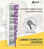 AdirOffice 72"H 6-Tier Purple Storage Locker (ADI629-206-PUR-DL)