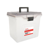 Staples Portable File Tote, Letter Size, Clear, 4/Carton (TR58298CT)