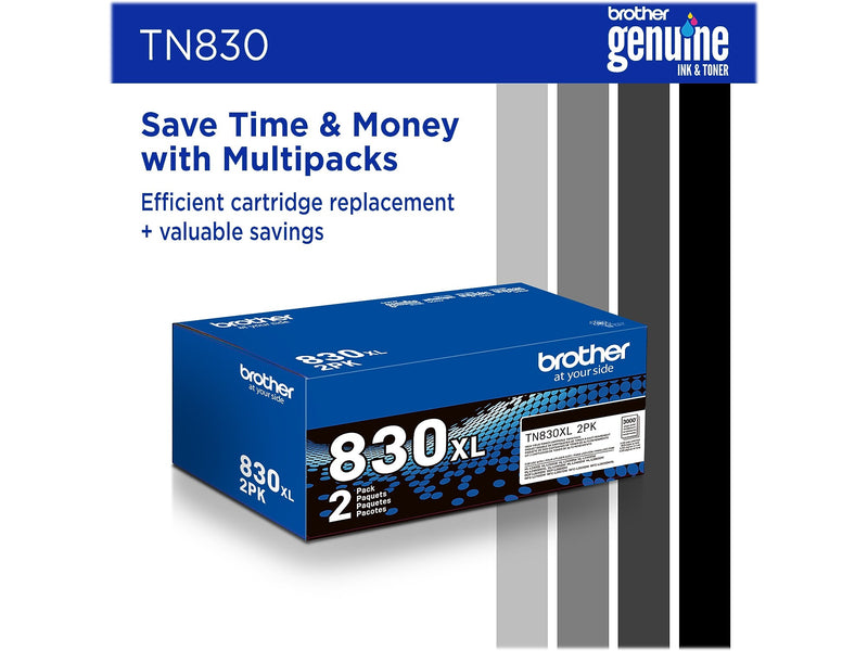 Brother TN830 Standard Yield Black Toner Cartridge, print up to 1,200 pages