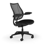 Humanscale Liberty Ergonomic Fabric Swivel Task Chair, Black (L113BM10FT10XFSHNSC)