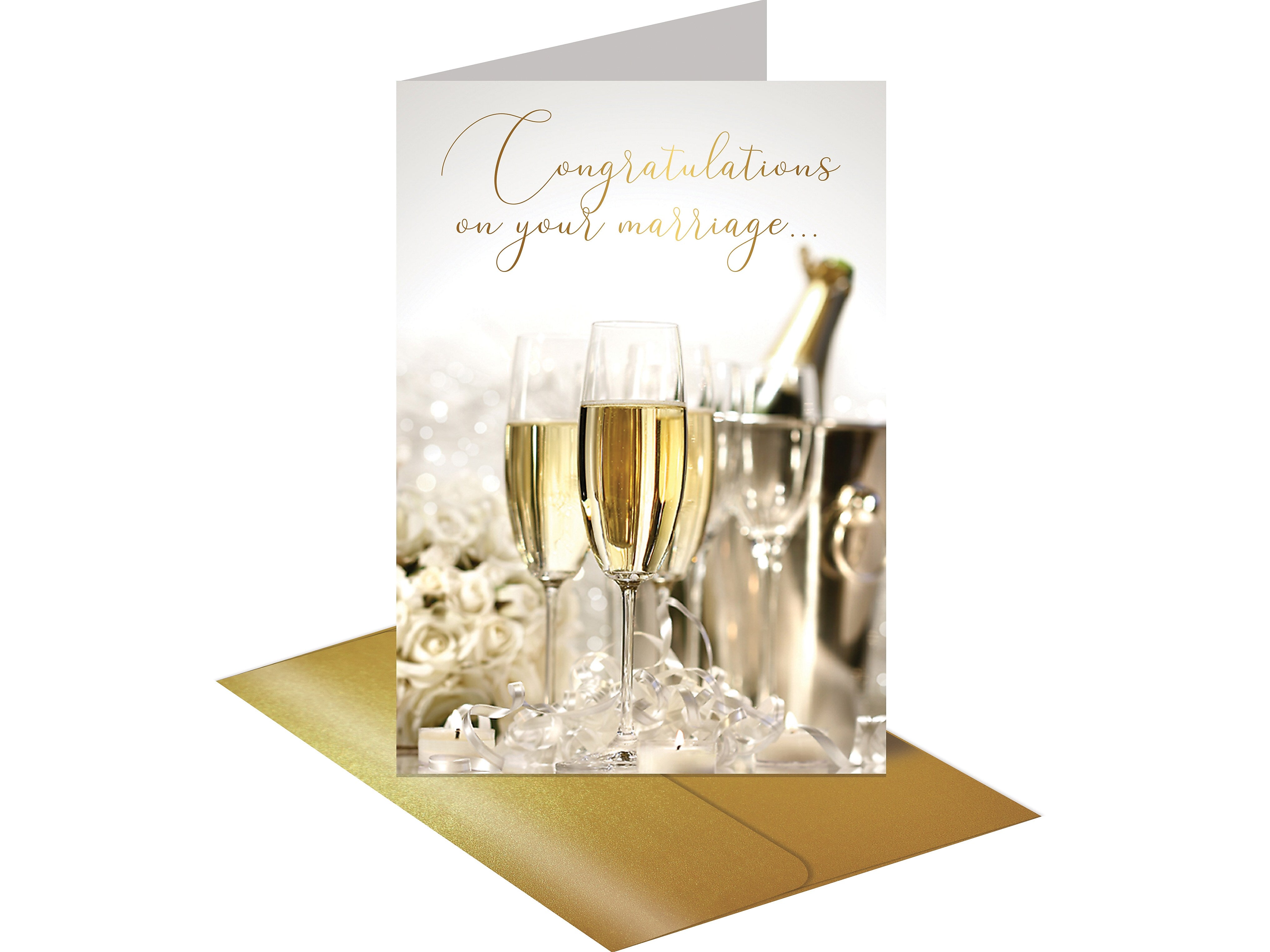 Better Office Wedding Card with Envelope, 7" x 5", Multicolor (64634-1PK)