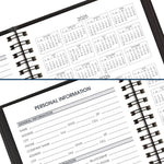 2025-2026 AT-A-GLANCE 5" x 8" Academic Year Daily Planner, Faux Leather Cover, Black (70-807-05-26)
